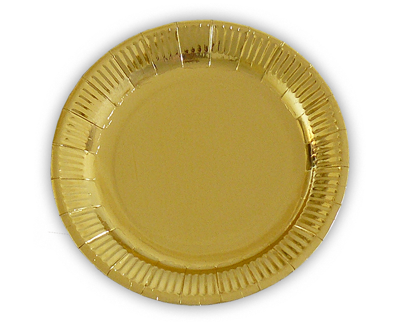 Бумажная тарелка KOZA-Style "Золото" 23см 10шт/уп - фото 1 - id-p446176409