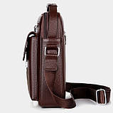 Чоловіча сумка через плече Weixier Барсетка Чоловіча сумка для документів Чорна, фото 8