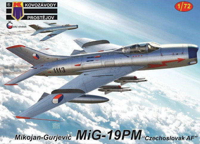 Пластикова модель 1/72 Kovozavody Prostejov 0390 радянський винищувач МіГ-19 ПМ повітряни сили Чехословакії