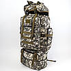 Великий армійський рюкзак 100 л Тактичний рюкзак 100 л Піксель сірий, фото 3