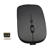 Бездротова акумуляторна Bluetooth+USB адаптер мишка, біла, фото 2