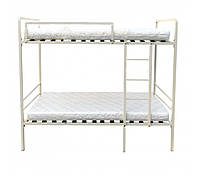 Металлическая двухярусная кровать для общежития Мебель UA спальное место 2000*800 Серый (56408)