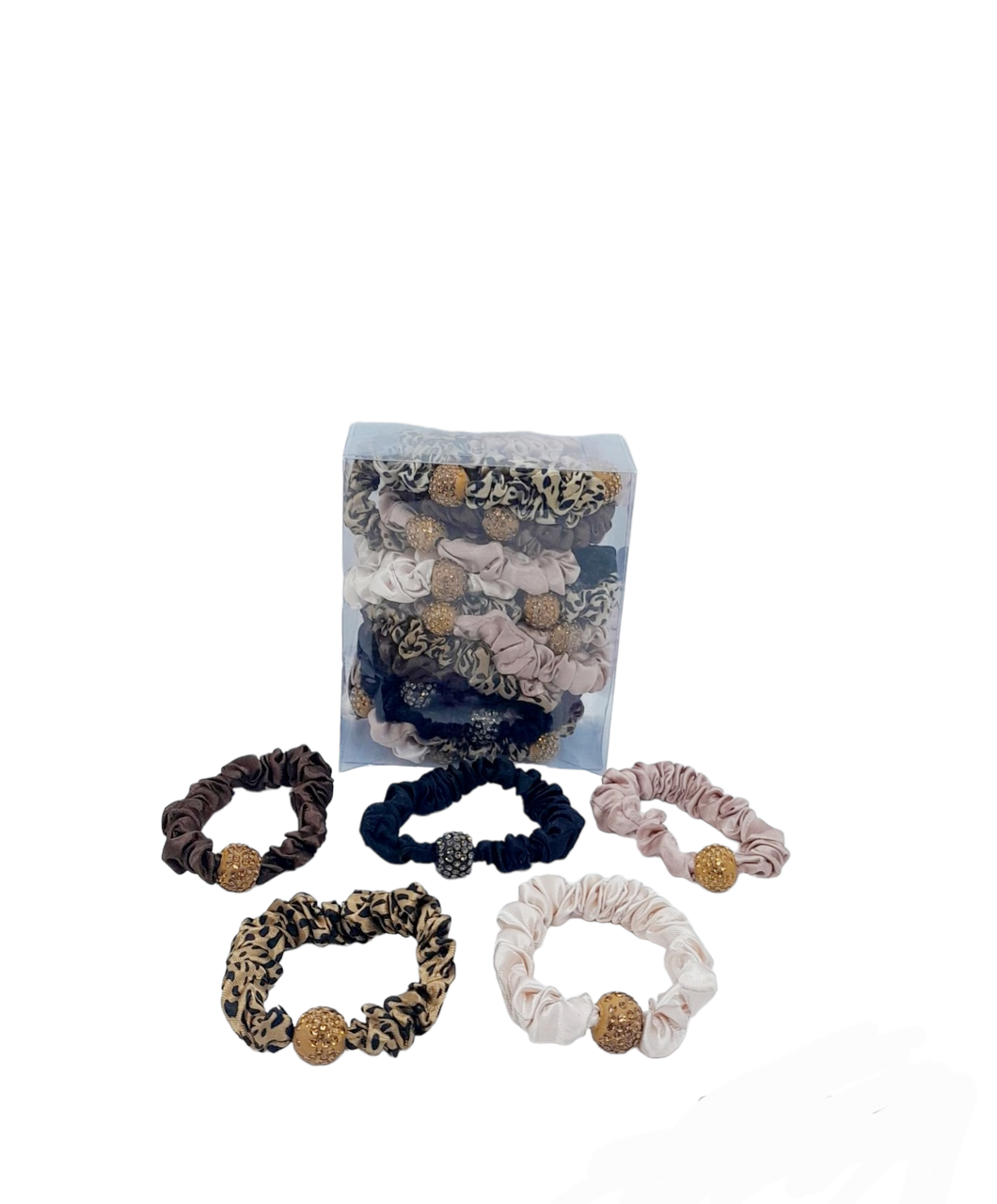 Резинка для волосся шар з камінням, фото 1