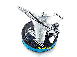 Ароматизатор Літак Blue Chrome на сонячній батареї винищувач Fashion Air