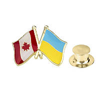 Значок BROCHE Флаг Канада-Украина разноцветный BRGV112799