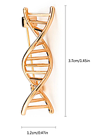 Медична брошка-бібка значок золотистий метал медицина молекула наук днк