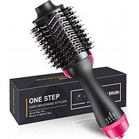 Фен щетка для волос One Step 3 в 1 Электрическая расческа для укладки и выпрямления Фен утюжок плойка 1000Вт