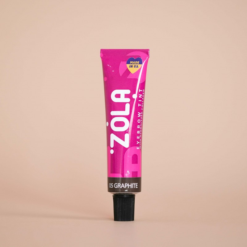 Фарба для брів з колагеном Zola Eyebrow Tint With Collagen 05 Graphite, 15 мл, фото 1