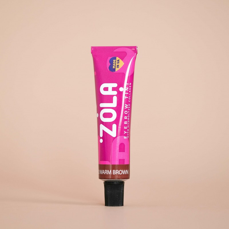 Фарба для брів Zola з колагеном Eyebrow Tint With Collagen 02 Warm Brown, 15 мл, фото 1