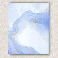 Интерьерная картина-постер на стену Синий абстрактный мрамор 30*20 Оригами OP 5354 Маленькая