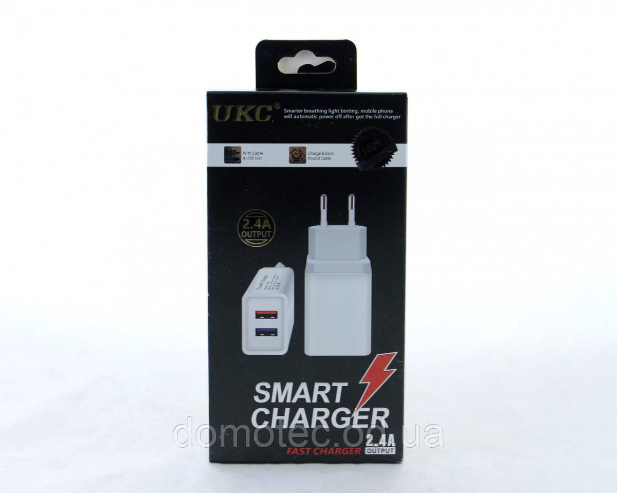 Адаптер на 2 USB з підтримкою Fast Charge AR-001