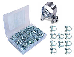 Набір металевих хомутів 135 шт. різного розміру