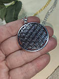 Кулон "Квітка життя" сріблястий, фото 9