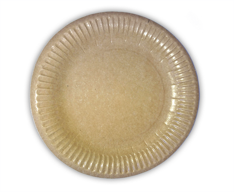 Паперові тарілки KOZA Style ламіновані крафт 18см 10шт/уп