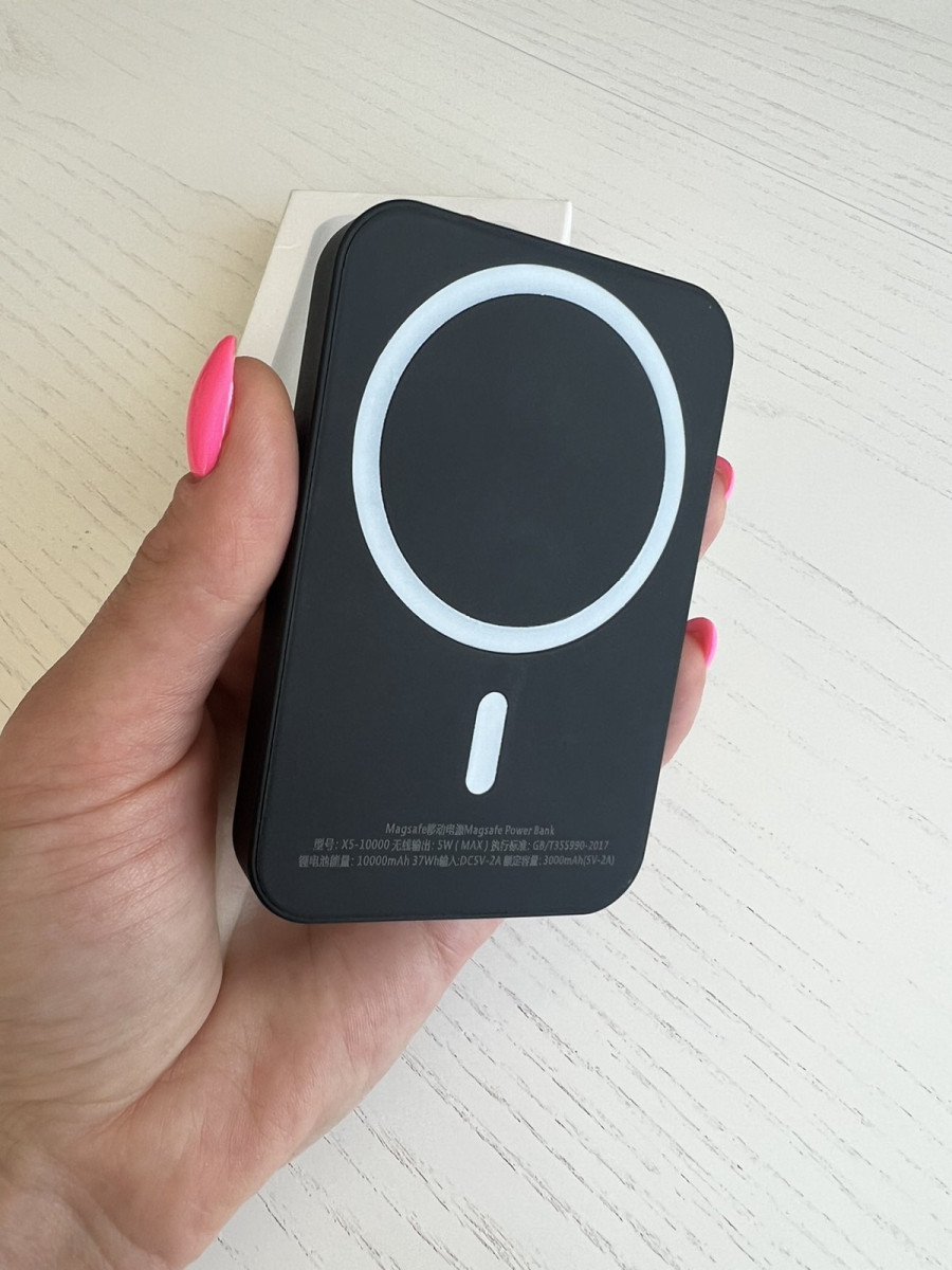 УМБ бездротове зарядне MagSafe Power Bank Battery Pack 5000mAh Black, фото 1