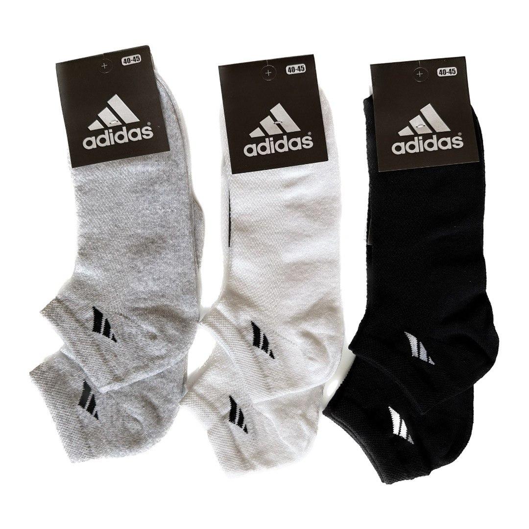 Чоловічі шкарпетки сітка короткі Adidas 40 - 45 розмір (набір із 6 пар)