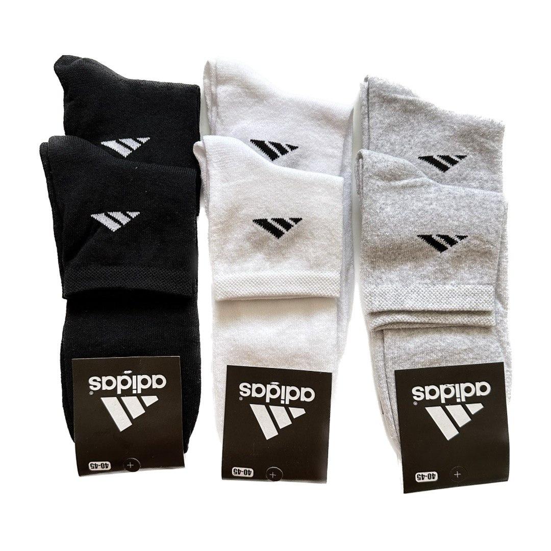 Чоловічі шкарпетки високі Adidas 40 - 45 розмір (набір із 6 пар)