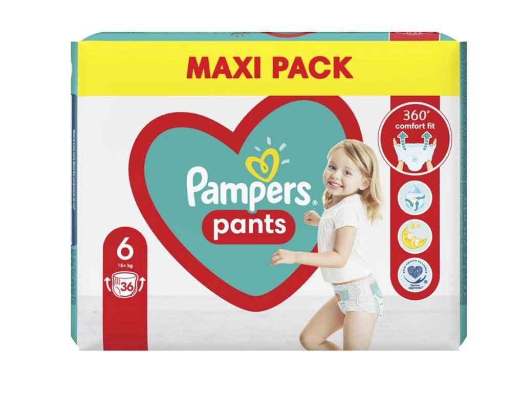 Підгузники-трусики одноразові дитячі Pants Giant (15 кг) Максі уп. 36 ТМ PAMPERS BP