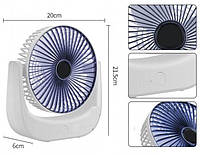 Вентилятор Настольный F138 на 3 режимами скорости с аккумулятором 18650 Зарядка от USB