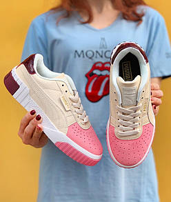 Кросівки жіночі бежеві Puma basket Cali Cream Pink Browm (03873)