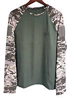 Тактическая футболка BTMF хаки с длинным рукавом пиксель р.L