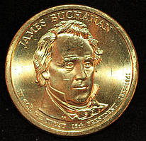 Монета США 1 долар 2010 р. 15-й президент Джеймс Б'юкенен