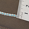 Срібний браслет Арабський бісмарк з камінням блакитного цирконію, фото 9