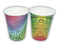 Бумажные стаканчики KOZA-Style "Радуга" 250мл 10шт/уп