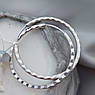 Срібні сережки з алмазною гранню масивні, фото 6