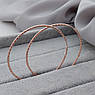 Срібні сережки конго з позолотою та алмазною гранню великі без каміння 55 мм, фото 6