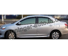Дефлектори вікон (вітровики) Toyota Yaris (сідан) 2006-2011 (Hic)