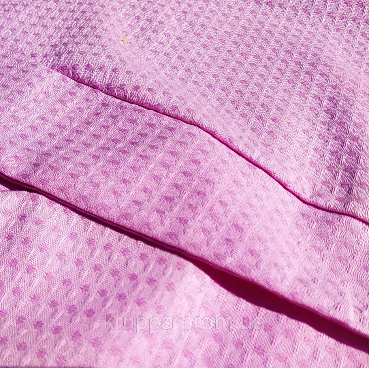 Вафельный халат Luxyart Кимоно размер (54-56) XL 100% хлопок розовый (LS-864) kr - фото 5 - id-p1870201236