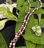 Натуральні перли намисто. Намисто з натуральних перлів. Довге намисто з перлів. Кольє з перлів., фото 2