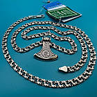 Чоловічий комплект кулон Секіра Перуна та срібний ланцюжок 925 проба, фото 3