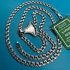 Чоловічий комплект кулон Секіра Перуна та срібний ланцюжок 925 проба, фото 5