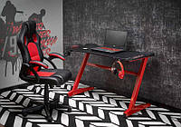 Стол письменный B49 Halmar черный/красный