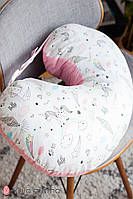 Подушка для кормления единороги на белом nur-1.2.5 one size Юла мама