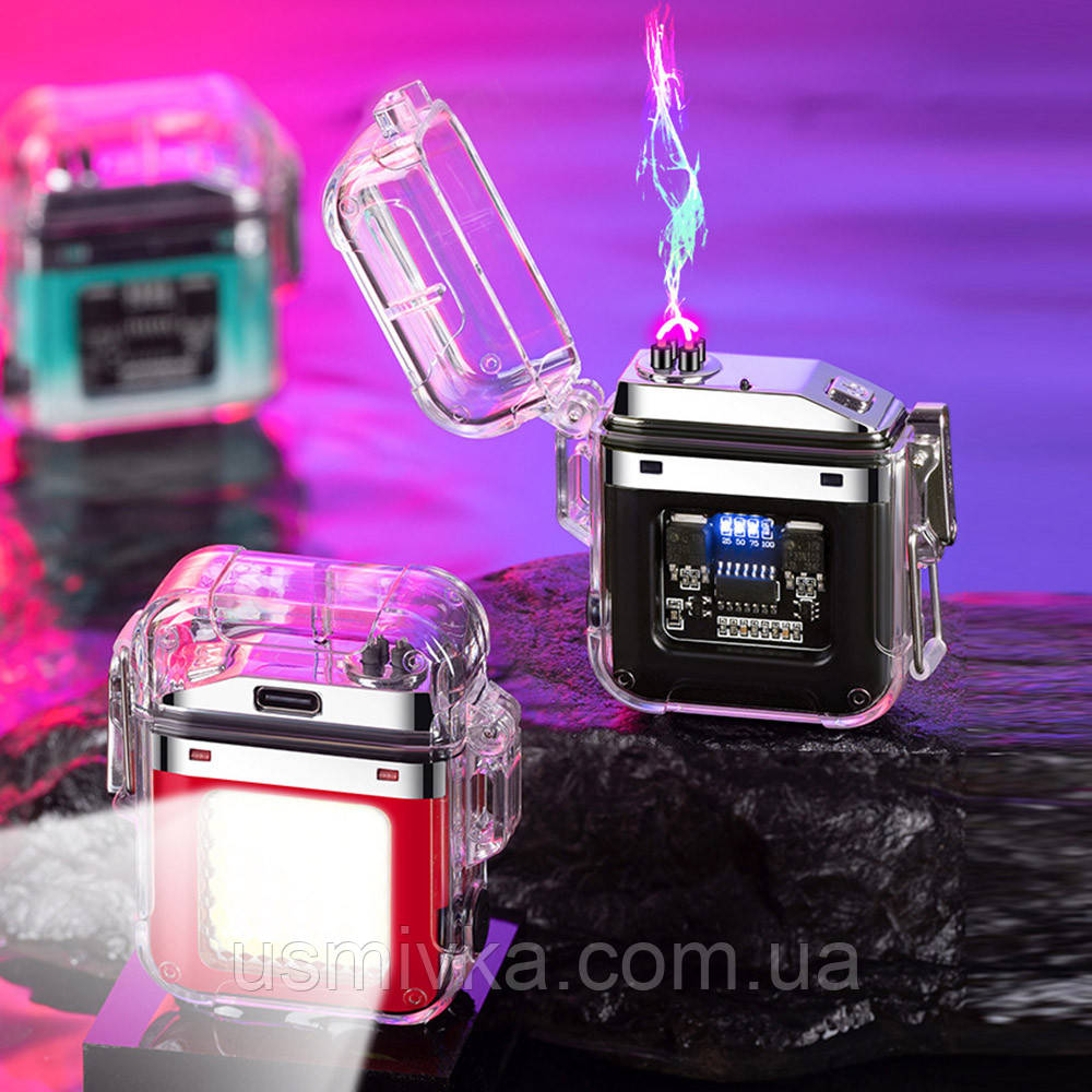 Запальничка 2 дуги + ліхтарик у подарунковому пакованні US-678, фото 1