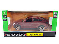 Игрушка металлическая машинка Автопром BMW X6, Красный (110370-2)