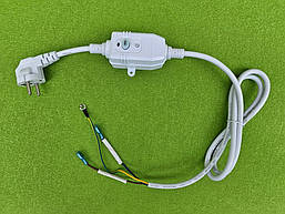 Кабель мережевий із ПЗВ захисний 10А (ОРИГІНАЛ Thermex) / струм витоку 30mA / 230V / довжина L=145см до бойлерів