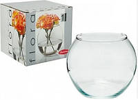Круглый ваза-шар из стекла Pasabahce Флора 160х120мм (45068)