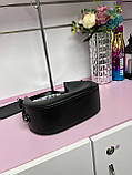 Пудра - стильний якісний каркасний комплект сумочка + гаманець (0432), фото 7