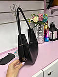 Хакі - стильний якісний каркасний комплект сумочка + гаманець (0432), фото 5