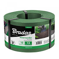 Пластиковый бордюр для цветника 13см 10м зелений WOOD BORDER Bradas, Польша