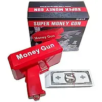 Пистолет который стреляет деньгами Super Money Gun, GN, Прикол..