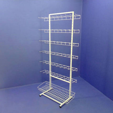Стелаж 6 секцій кронштейнів "Єва" з кошиком (ширина 900 мм), фото 1