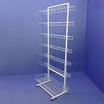 Стелаж 6 секцій кронштейнів "Єва" з кошиком (ширина 900 мм), фото 2