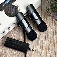 Бездротовий петличний мікрофон Wireless Microphone K35, 2 мікрофони зі штекером 3,5, всеспрямований