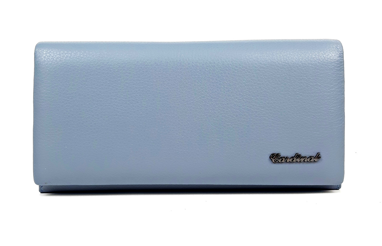 Жіночий шкіряний гаманець Cardinal 18.5 ×9.5×3 см Блакитний
