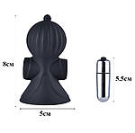 Присоска для сосків з вібрацією Wo-sex kitty з віброкулею 10 режимів, 1 шт. Рожевий, фото 7